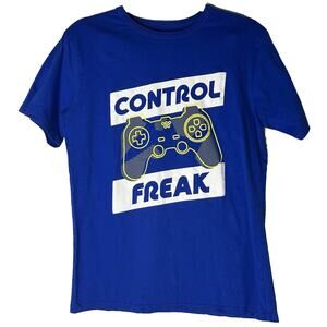 The Children's Place Royal Blue Control Freak Gaming Graphic T Shirt Youth XL 14